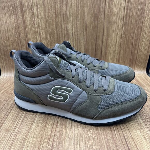 Skechers Originals Retro OG 85 Fashion Sneaker Olive/Gray Men’s Size 14 - Picture 1 of 8